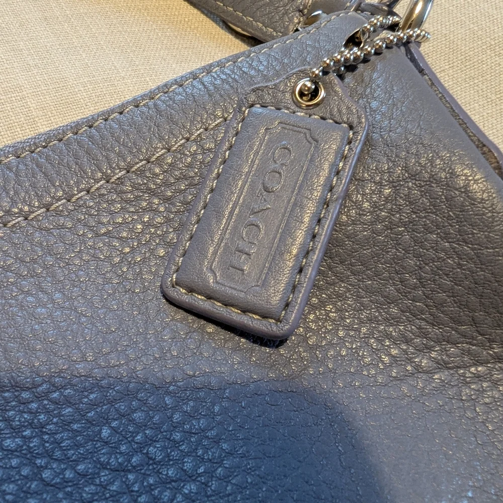 Coach hobo bag  blue pebble leather with tag